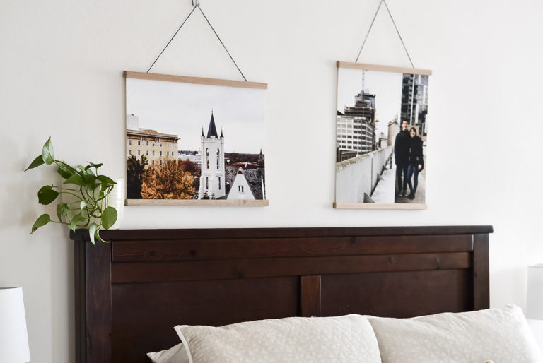 The Easiest Way To Hang Prints - Wooden Rails