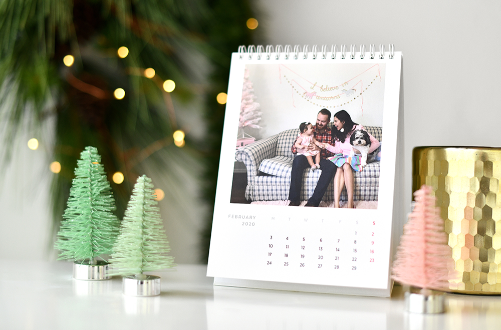 Custom Photo Desk Calendar Christmas Gift